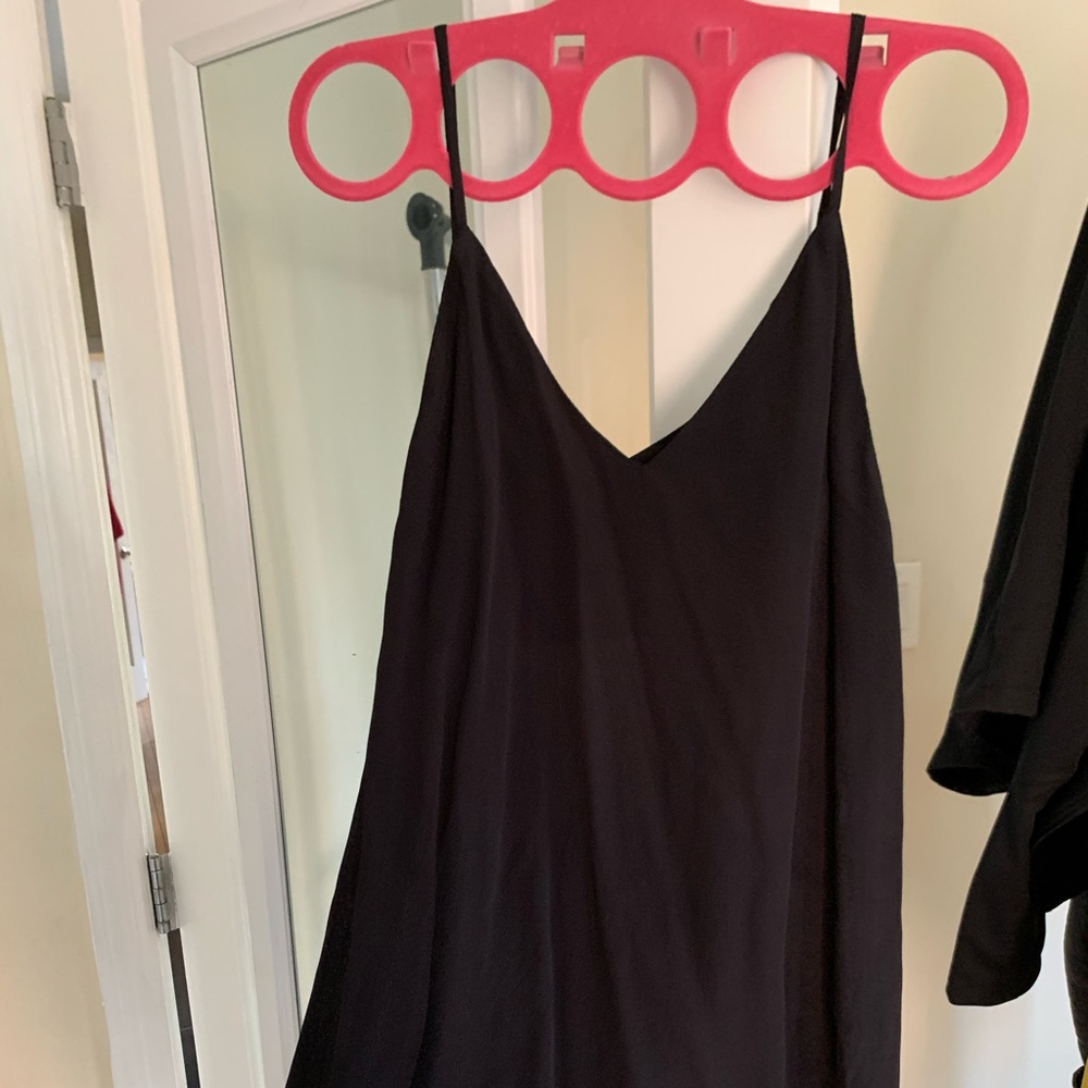 Reformation black mini slip